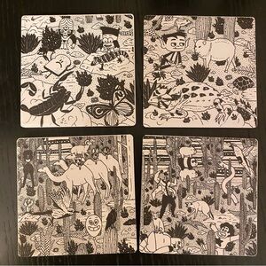 Cartoon Network Ceramic Illustrated Coasters Set